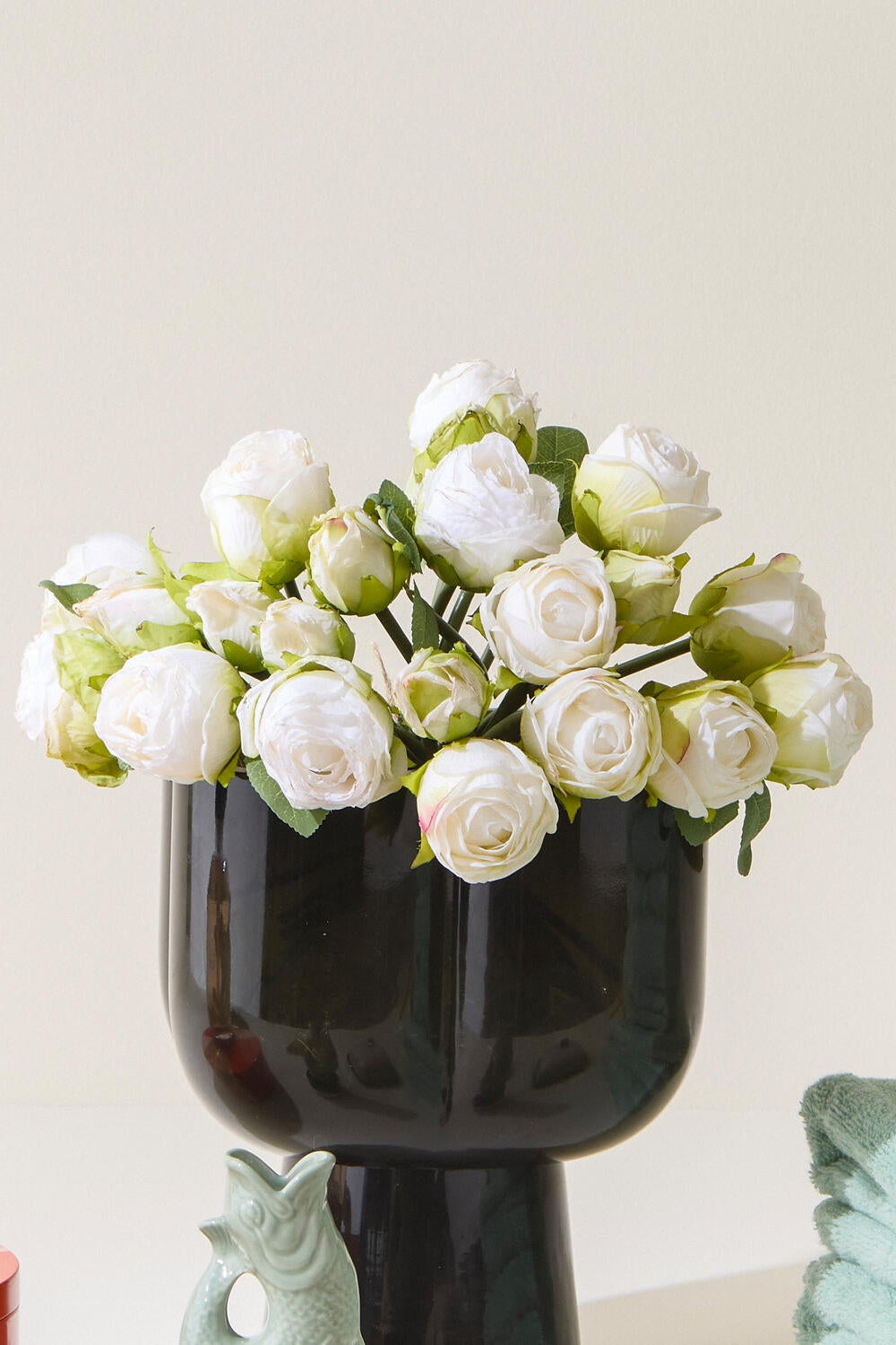 Mini Rose buket - hvid